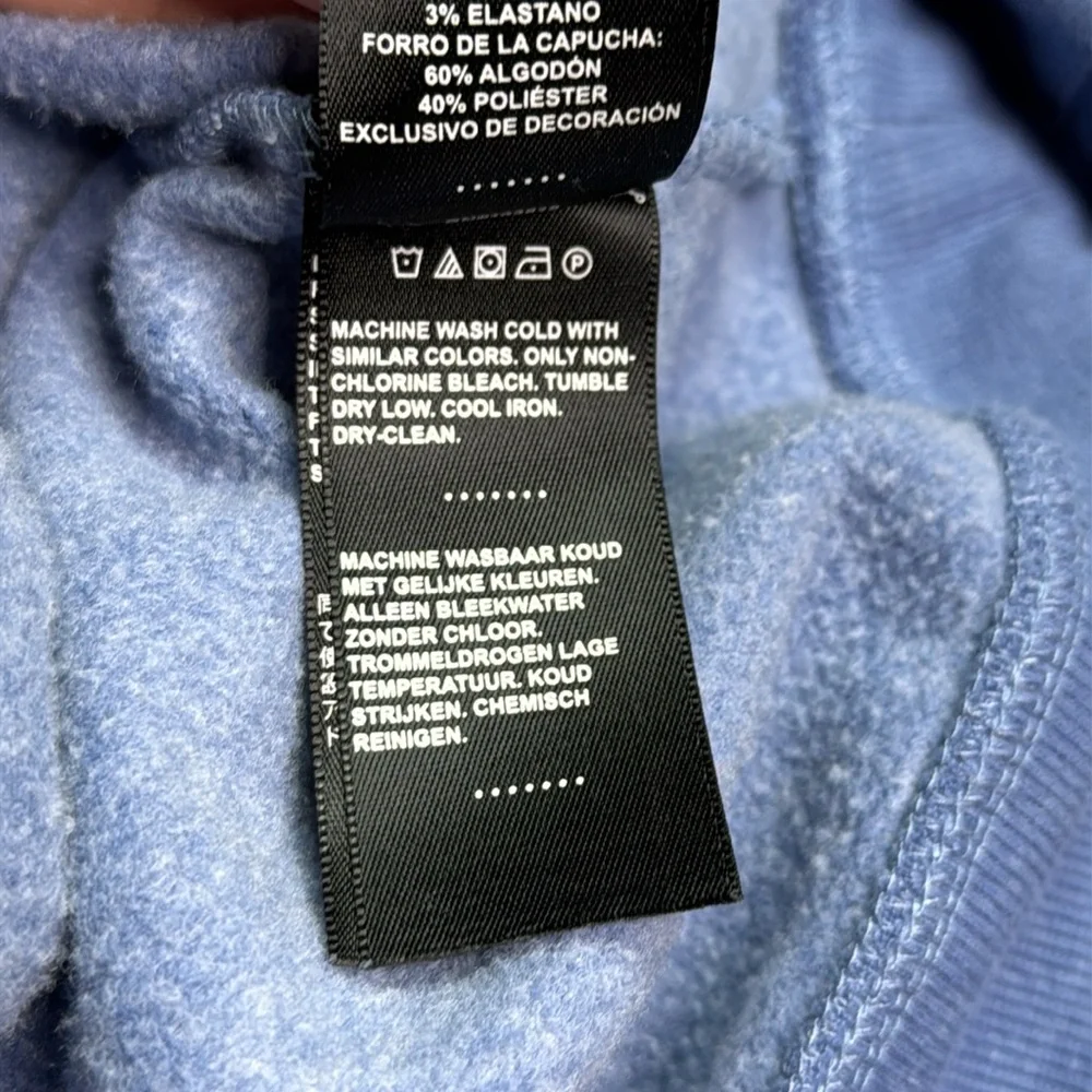 Harley Davidson Milwaukee, Wisconsin Blue Vneck Hooded Sweatshirt Size Medium - Picture 10 of 10